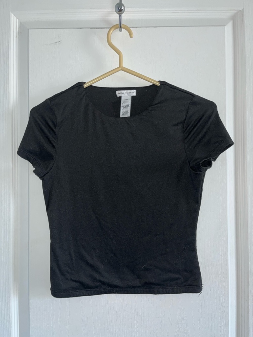 Black Short Sleeve Slim Crew Tee